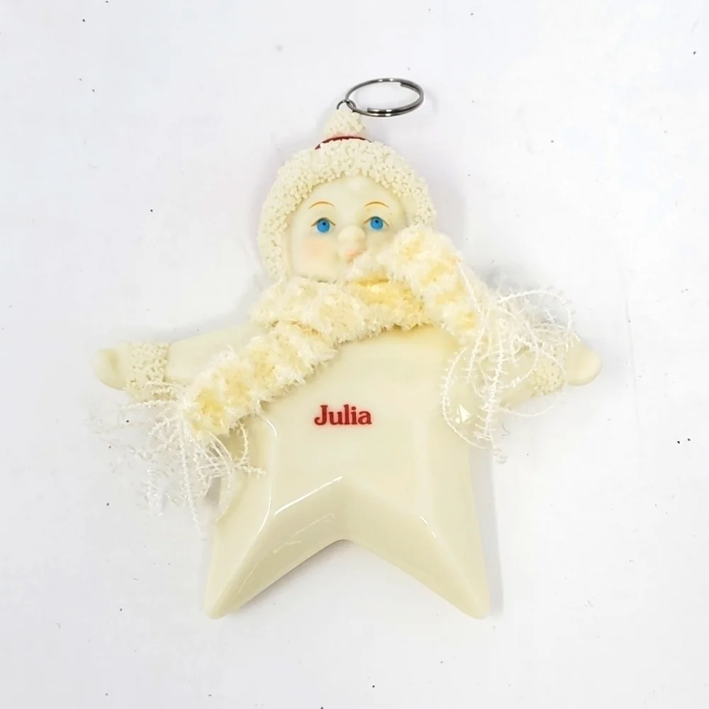 SNOWBABIES DEPT 56 STAR CHRISTMAS ORNAMENT MONOGRAM JULIA HOLIDAY COLLECTIBLE